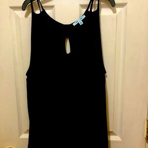 Ladies black dress over the knee length